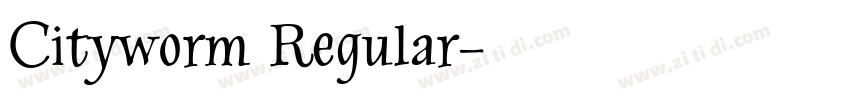 Cityworm Regular字体转换
